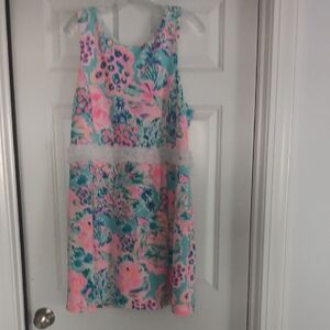 Lilly Pulitzer Adult Dress - Pink and Blue Floral